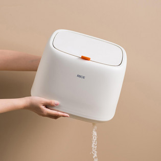 Wuming marble sealed rice box White